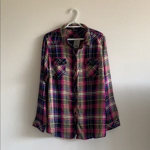 Torrid plaid button down shirt